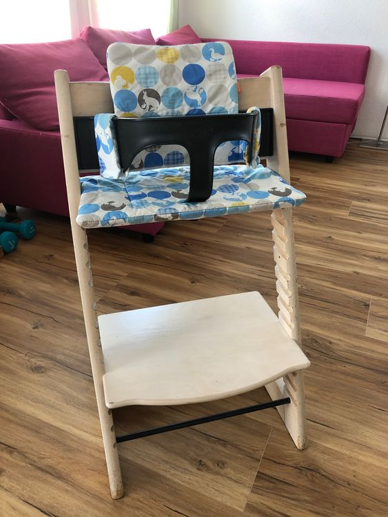 OIXEYA Kippschutz Für Stokke Tripp Trapp - 2 Fußabdeckungen & Beinpolster Weiß