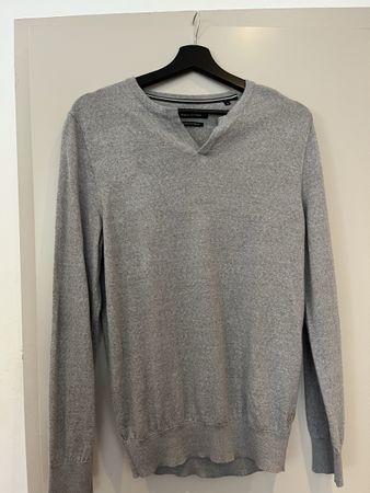 Marc O'Polo Herren Pullover, Grösse M, Grau, Merino Extrafei