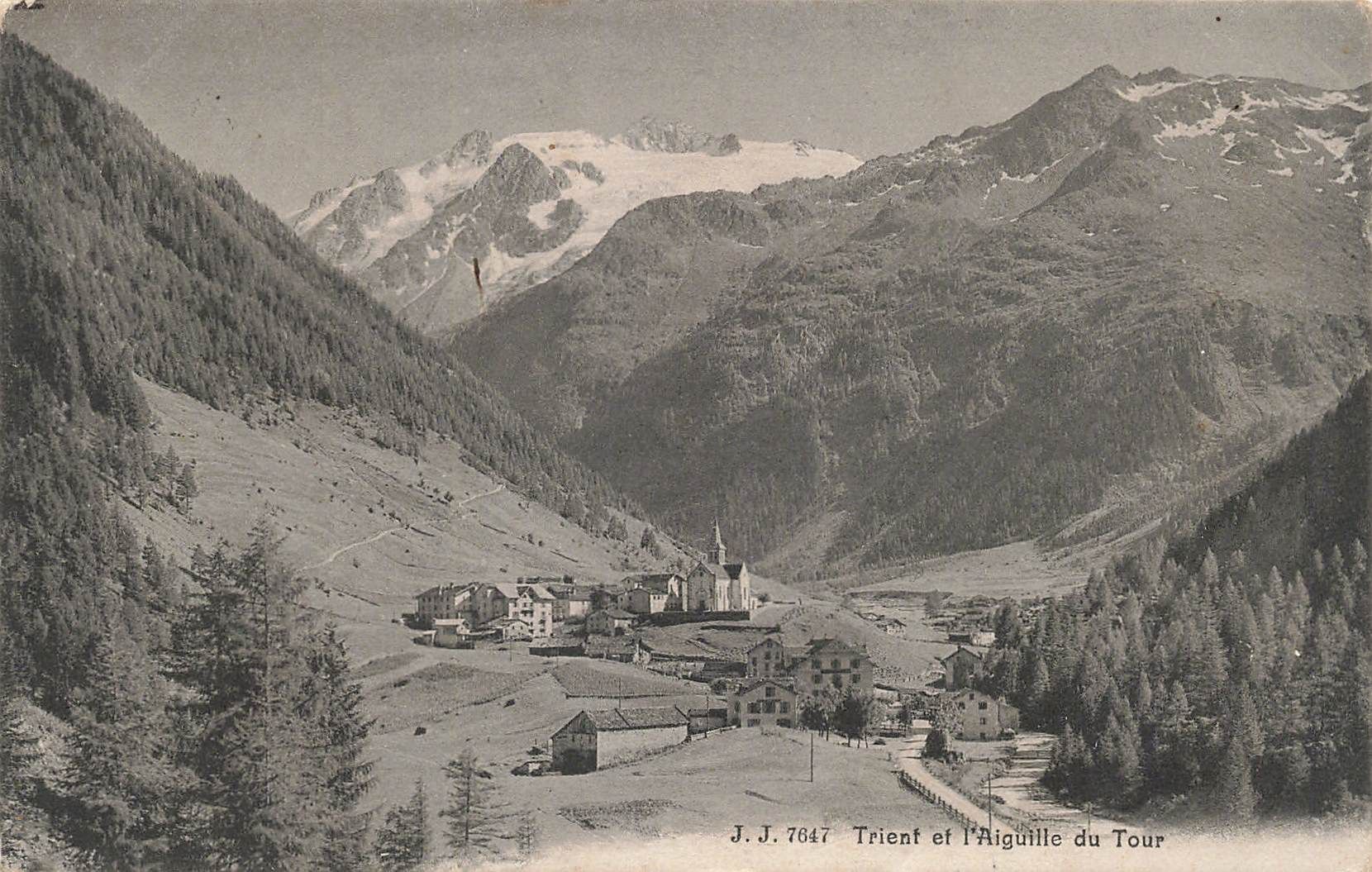 Cartoline postali: Trient Aiguille du tour – Usato da Biasca venduto da Blenio71