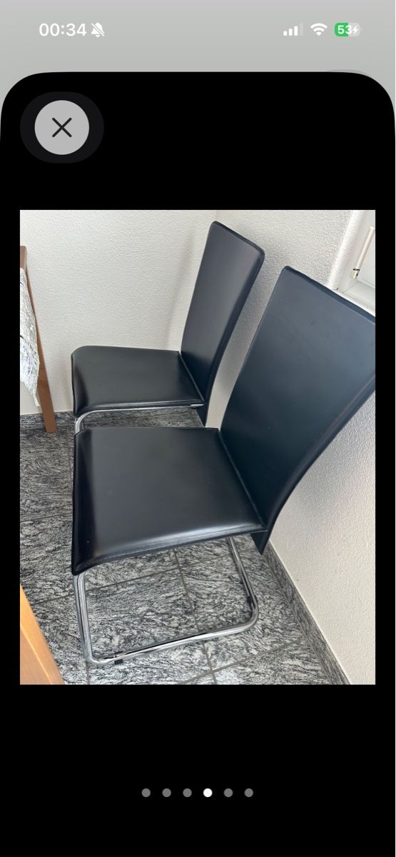 Pfister Chaises: 6 Frei-schwinger Stühle echtleder – D'occasion à Männedorf par Werniana 2