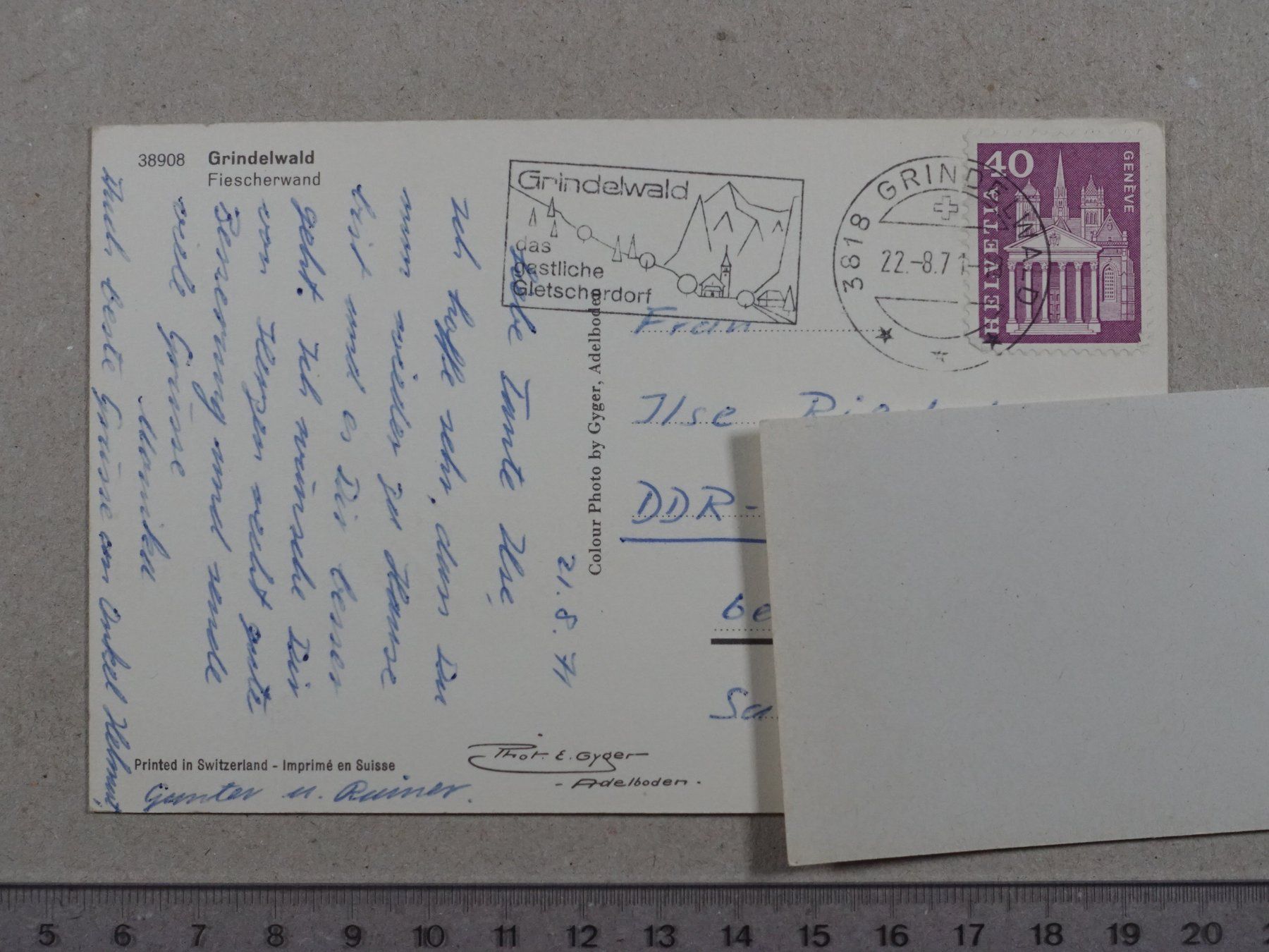 Cartoline postali: Grindelwald, 1971 – Usato da Lenzburg venduto da fh1 1