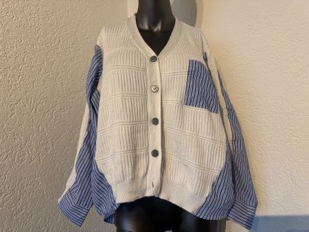 Damen Sommer Cardigan mit Streifenmuster Gr M - L