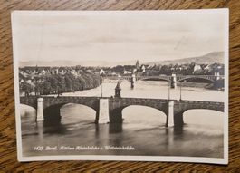 Basel Mittlere Rheinbrücke Wettsteinbrücke 1932