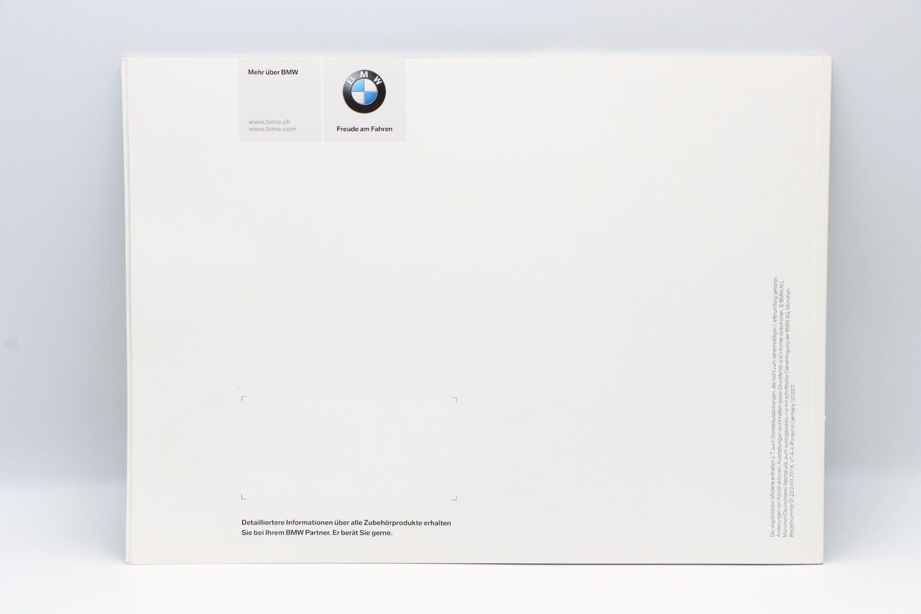 BMW Documenti: BMW Original Zubehör 2008 Prospekt – Usato da Bühl b.Aarberg venduto da Collectorpassions 1