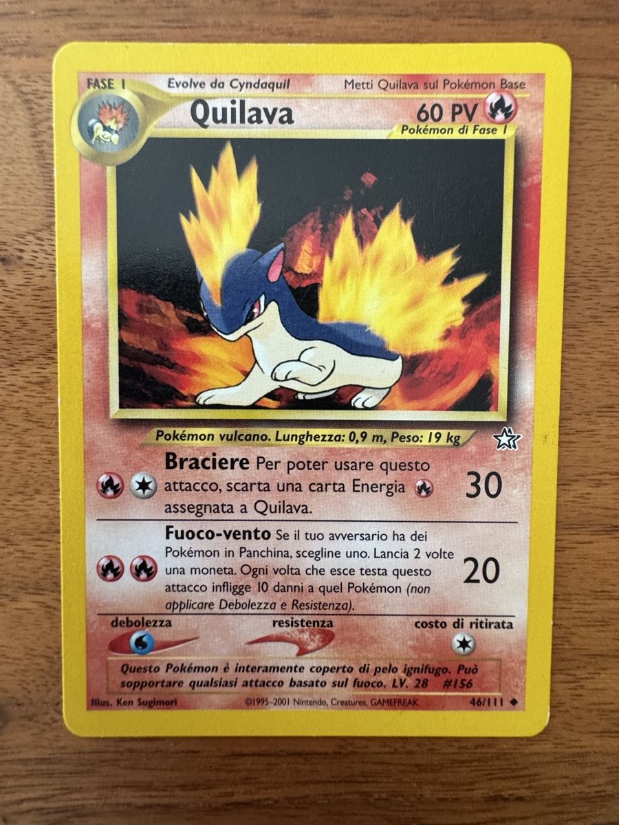 Pokémon Carte collezionabili: Pokemon Quilava Neo Genesis 46/111, 2003 – Nuovo (secondo la descrizione) da Breganzona venduto da CaiLol