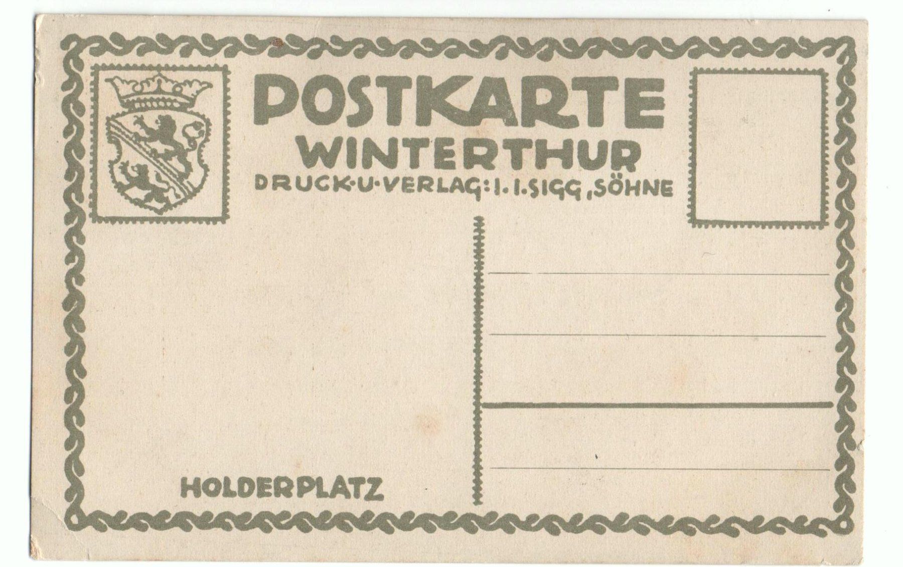 Cartoline postali: WINTERTHUR Litho Holderplatz – Nuovo (secondo la descrizione) da Jona venduto da philajona 1