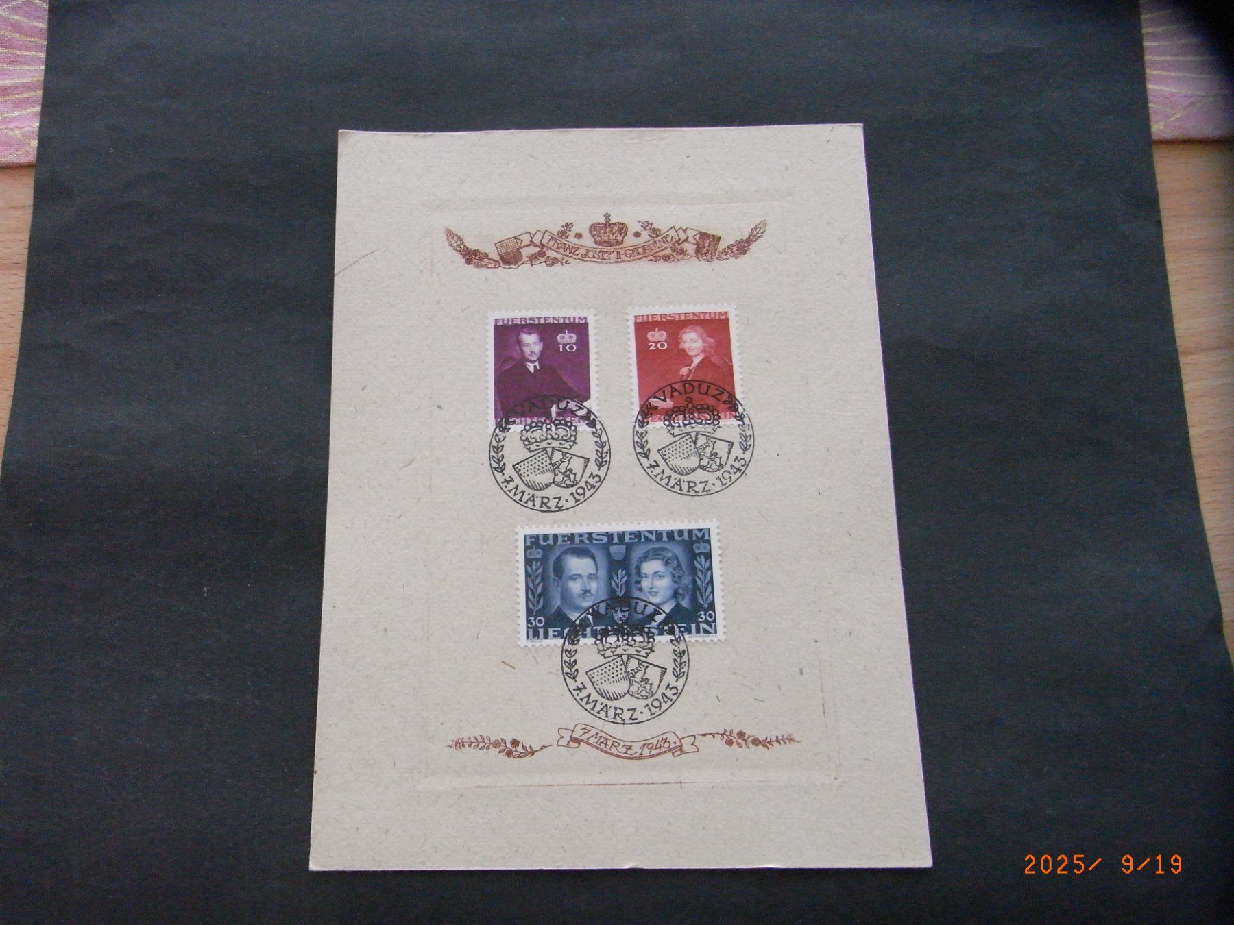 Tutti i francobolli: Fl 175-177 7.3.1943 top – Usato da Ittigen venduto da shetland