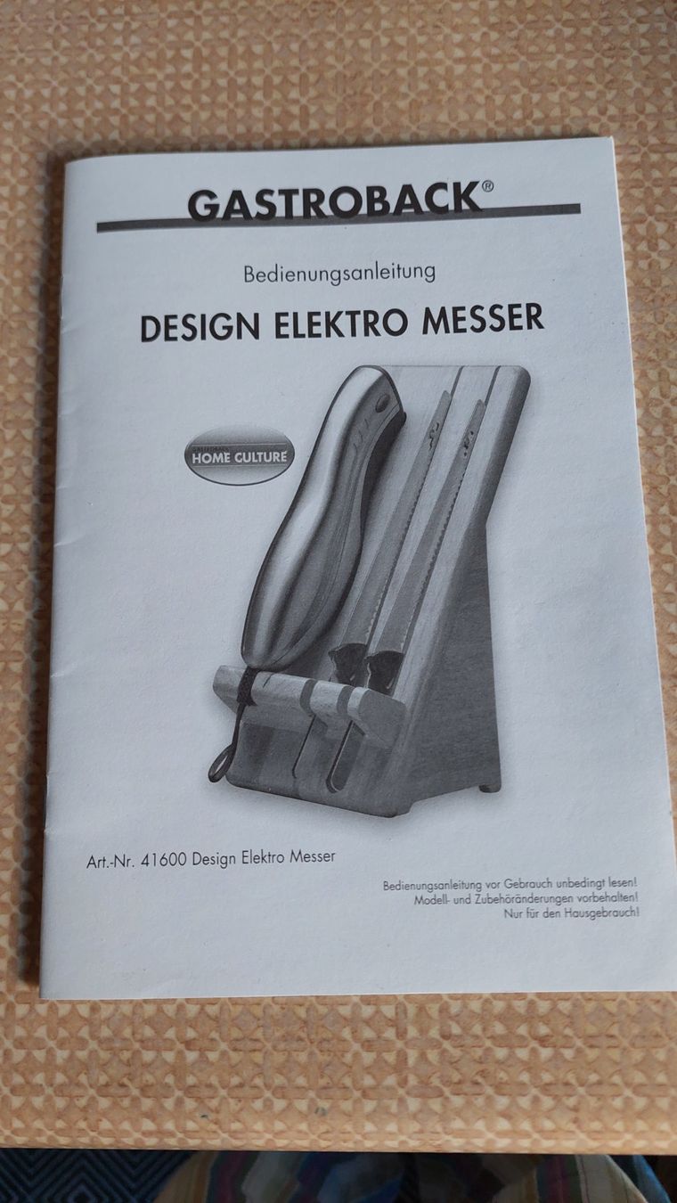 Küchenmesser: Gastroback Elektromesser mit Halterung & 2 Messersets – Gebraucht aus Konolfingen von lanomi 5