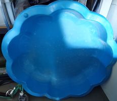 Planschbecken Kunststoff blau rund gebraucht