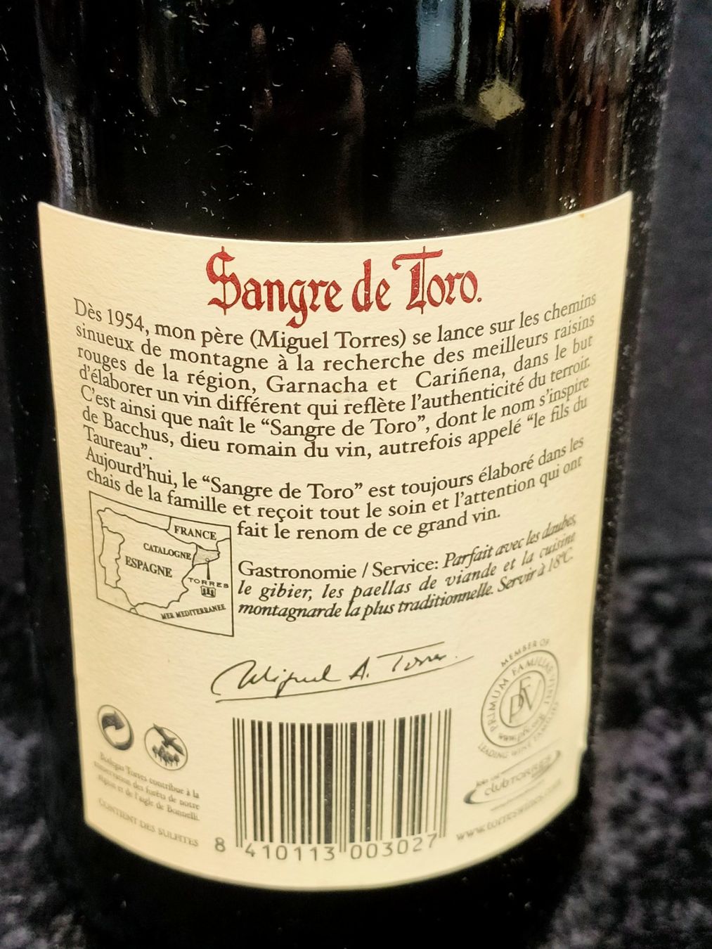 Vino: TORRES SANGRE DE TORO 2005 – Nuovo (secondo la descrizione) da Genève venduto da Leboucheoreilles 3
