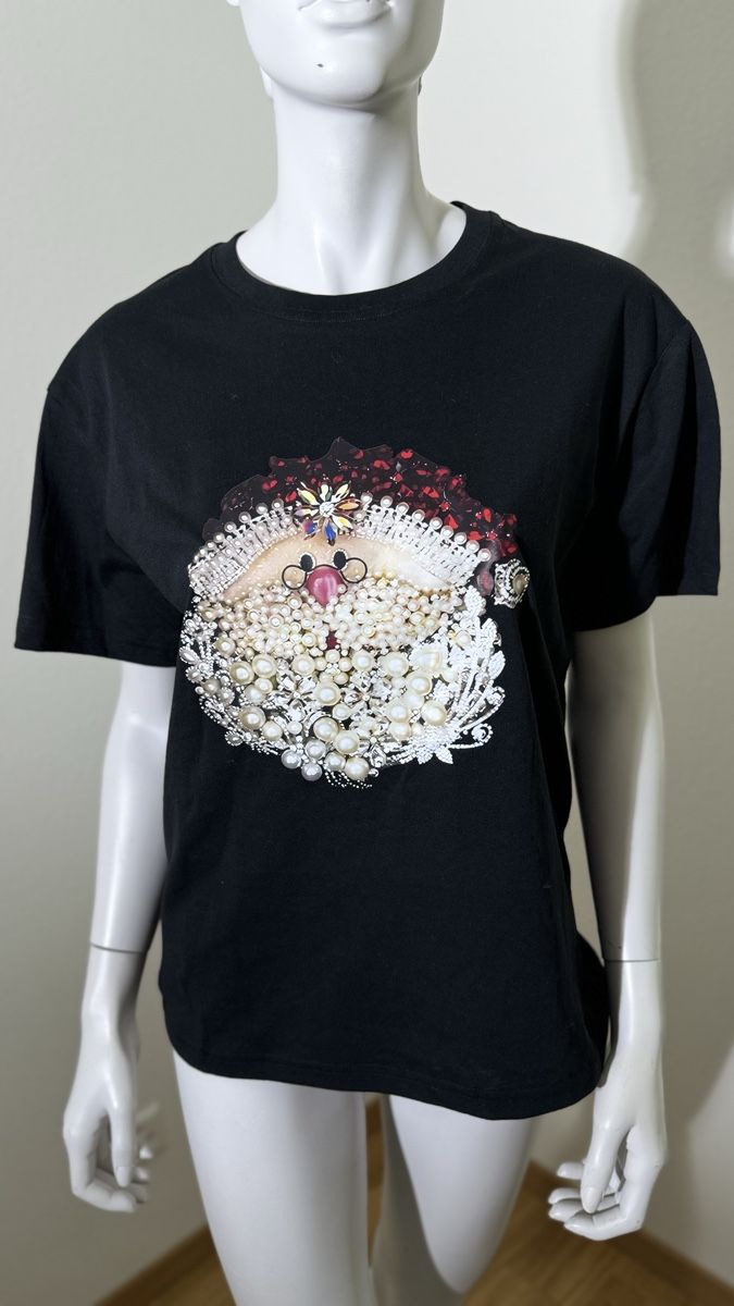 T-Shirts: T-Shirt | Santa Claus | Perlen | Gr. M – Neu (gemäss Beschreibung) aus Kilchberg ZH von nad_6dwp