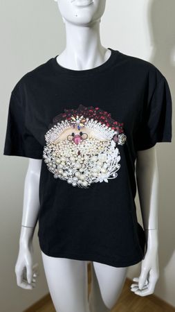 T-Shirt | Santa Claus | Perlen | Gr. M