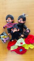 Monchhichi Familie inkl. etwas Kleidung & Schuhe