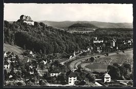 Wildegg, Ortsansicht mit Schloss und Bah