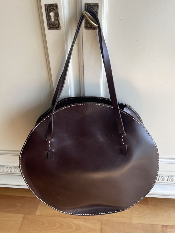 Miss Lulu Damen-Leder-Handtasche, V-Form, Patchwork-Design