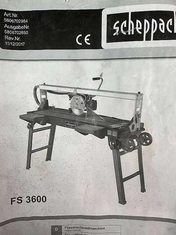 Scheppach Tutti gli attrezzi: Coupe carreaux – Usato da Bussy FR venduto da sebest