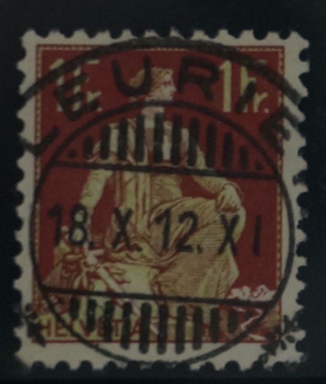 CH - Helvetia m. Schwert - Zst. Nr. 115 - Fleurier (Gebraucht) in ...