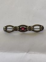 Vintage Brosche Silber  mit rotem Stein - zeitloser Schmuck!