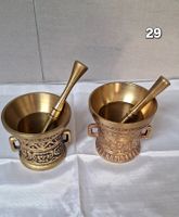 2 Stück Messing Mörser mit Stössel