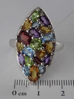 Ring Silber 925 mit mixt Edelsteinen