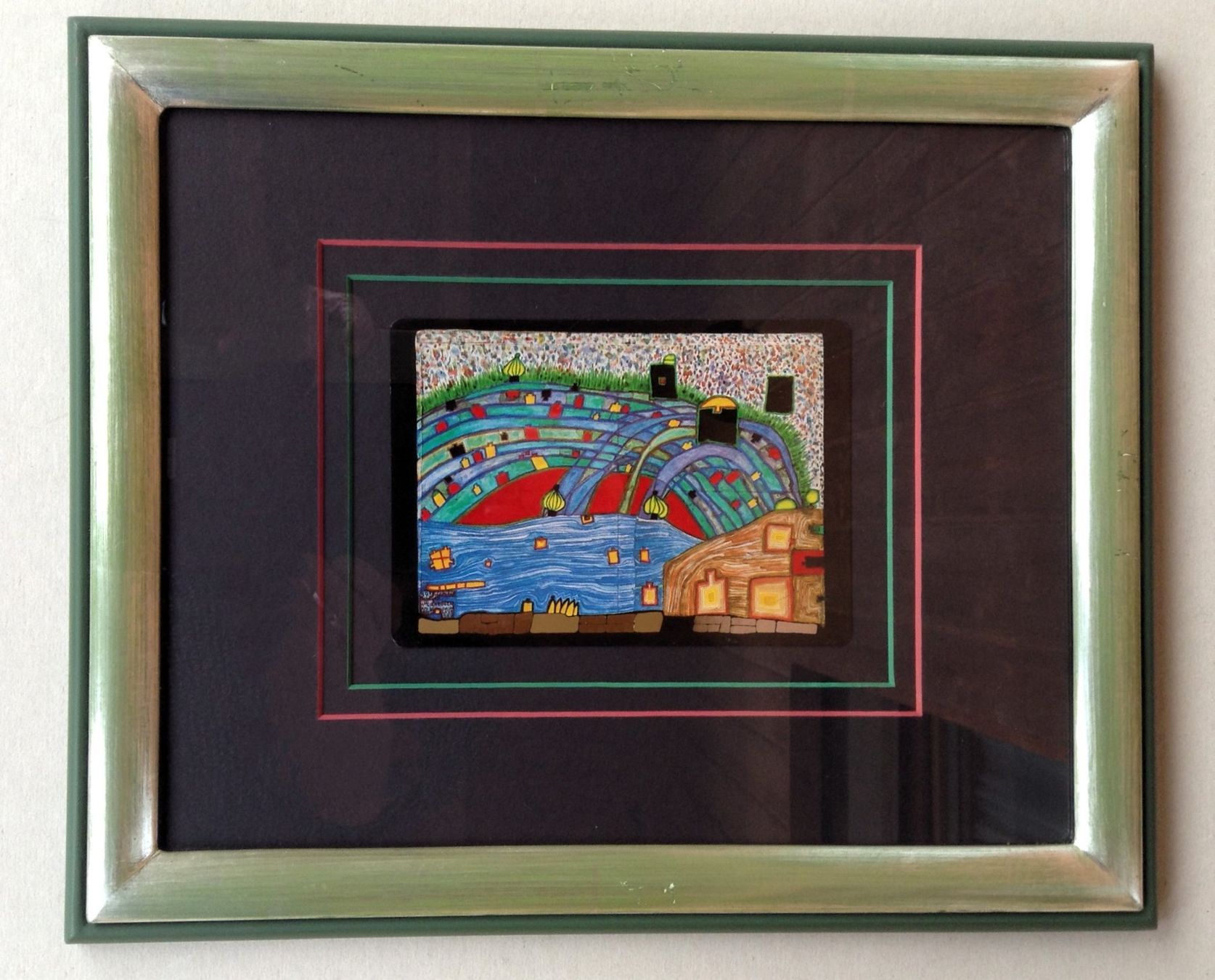 Poster & Bilder: Hundertwasser Friedensreich, Kunstdruck gerahmt – Gebraucht aus Alpnach Dorf von MZ001 1