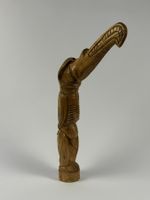 Statua intagliata legno africa, etnia sconosciuta