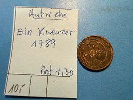 AUTRICHE : EIN KREUZER 1789