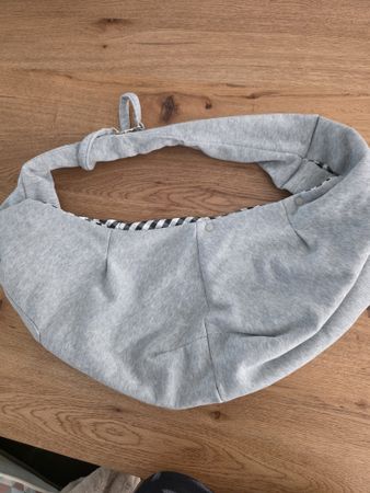 Hundetasche Tragetasche Grau Schwarz Weiss kariert Grösse M,