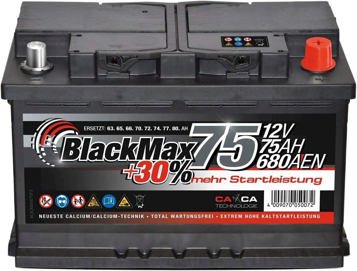 Batterie: BlackMax Autobatterie 12V 75Ah – Nuovo e nell'imballaggio originale da Bottighofen venduto da zaap