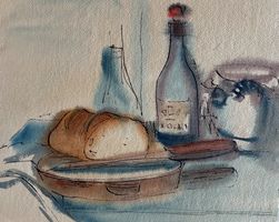Hans Wullschleger (1913-1987), Aquarell, Expressiv