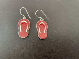 Ohrringe Silber als Flipflops