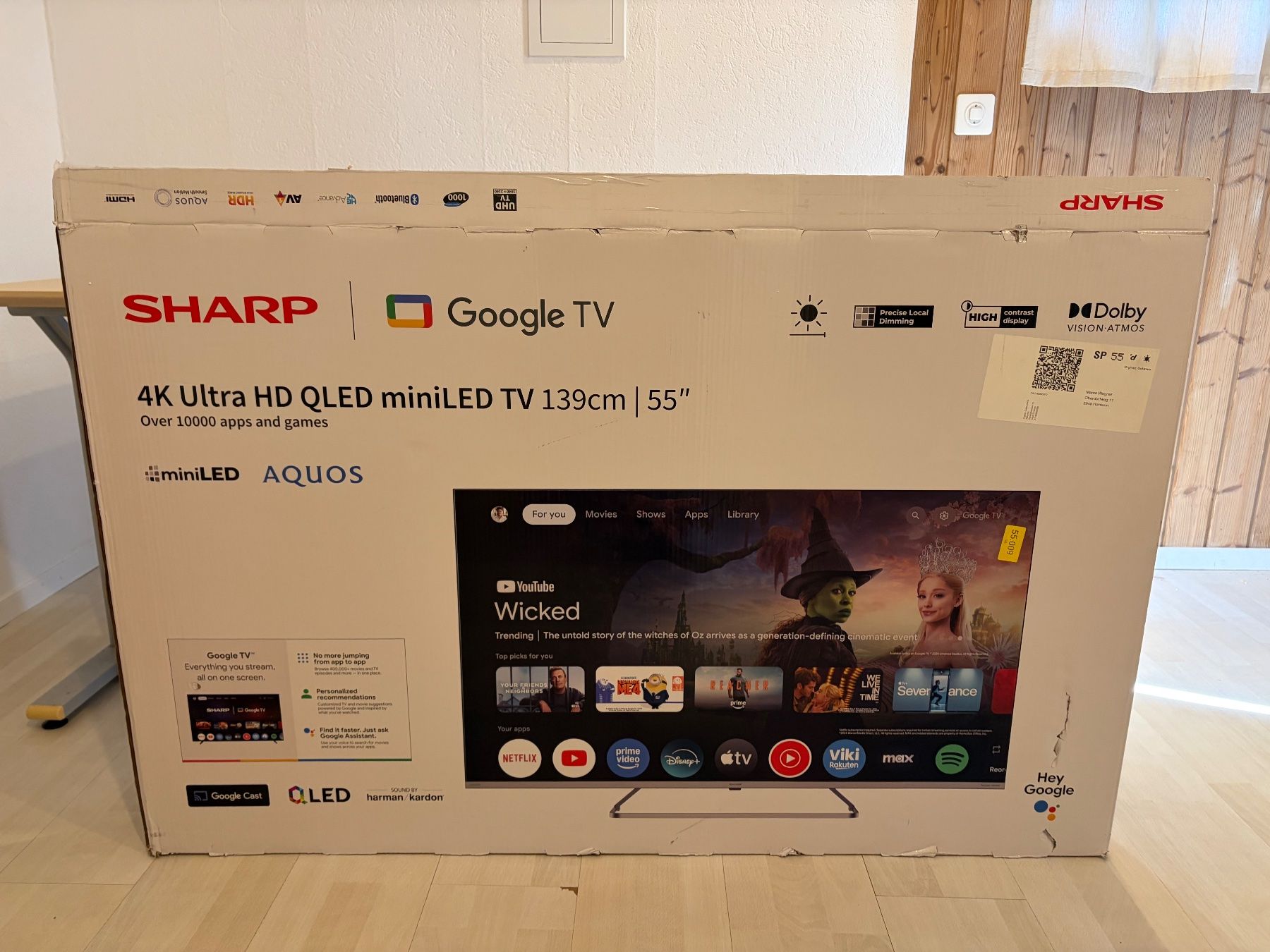 Sharp Fernseher: Sharp TV 55", Mini-LED, 4K, 2025 – Gebraucht aus Hohtenn von Again-27 5