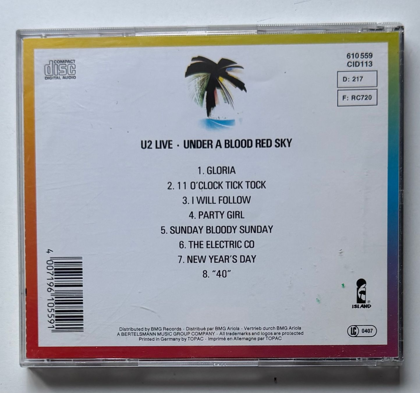 CD: U2 / Under A Blood Red Sky (LIVE) – Usato da Näfels venduto da rottabi 1