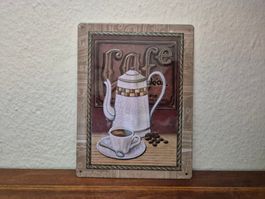Blechschild Kaffee Bar Kneipe Salon Schild Blech Reklame