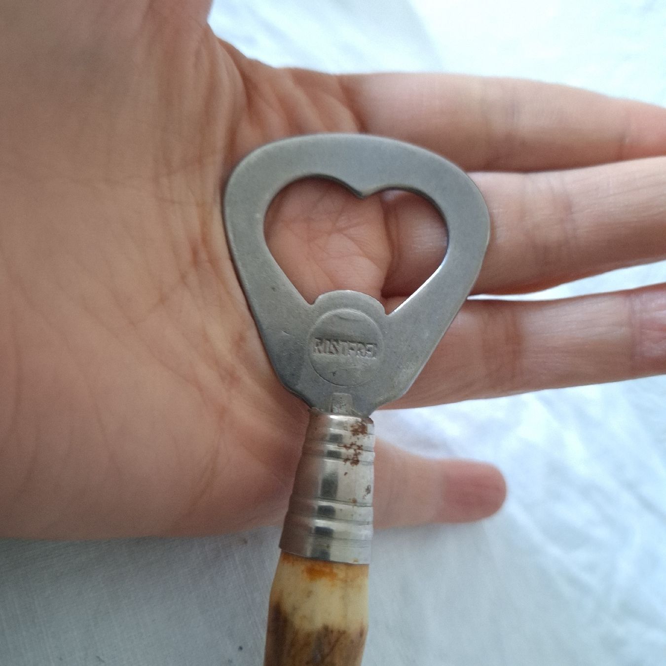 Apribottiglie & Tappi per chiusura: Vintage Flaschenöffner, Geweih-Griff – Usato da Winterthur venduto da Goldpipau 4