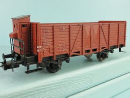 Trix H0 offener Hochbordwagen mit Bremserhaus, vollmetal
