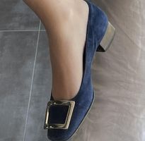 Andrea Pisani Pumps, blau, Grösse 37