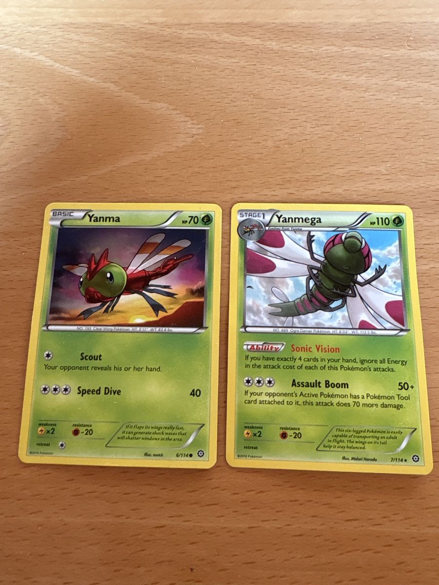 Pokémon Cartes à collectionner: 2 Pokémon Karten: Yanma & Yanmega – D'occasion à Balsthal par Sven.sch