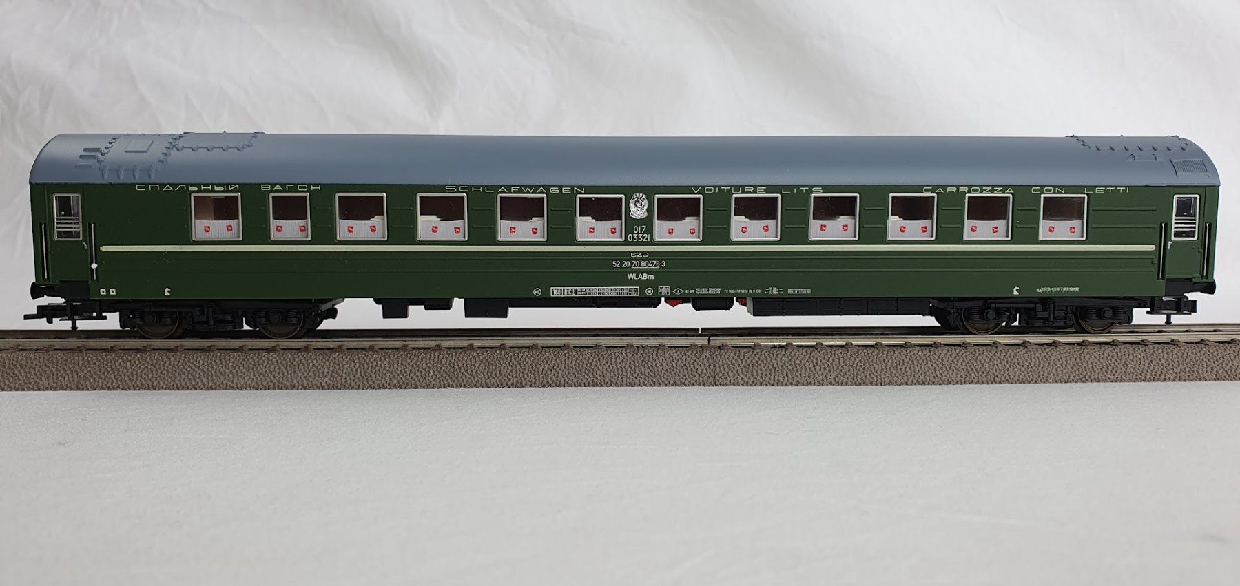 SACHSENMODELLE voiture lits SZD vert 14328 (n°1bis