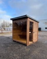 Panorama Sauna – montiert | Ofen & Lieferung inklusive