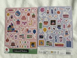 🎂✨ Embossed Sticker Set Birthday | NEU! 🌟