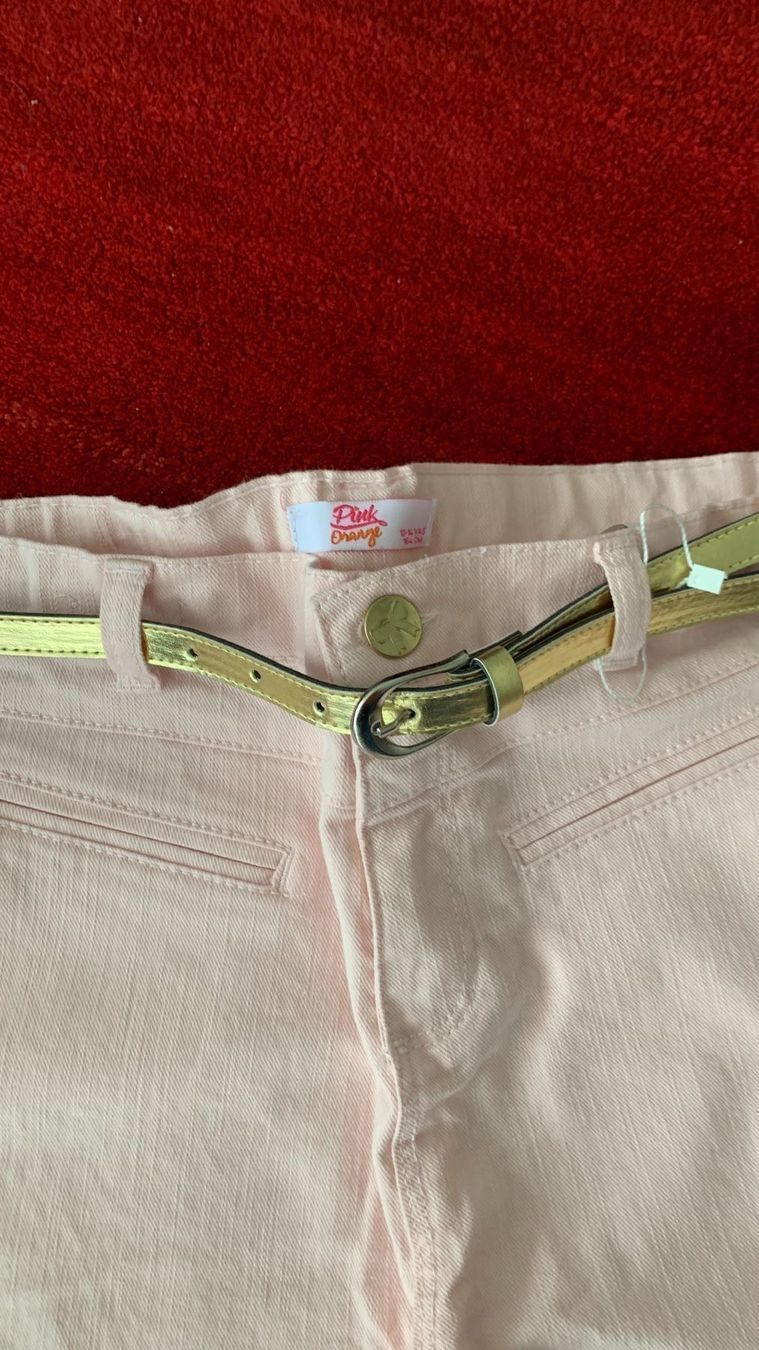 Pantaloni: NEU Mädchenjeans rosa 13/14 J. – Nuovo (secondo la descrizione) da Biel-Benken BL venduto da BelginE 1