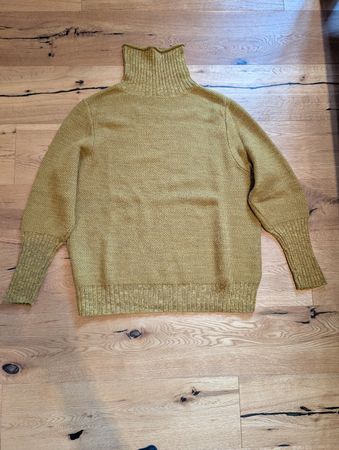 Icebreaker Wollpullover Rollkragen L Damen Senfgelb