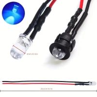 10 Stk LED’s 3mm blau mit Vorwiderstand und Sockel 9-12V neu