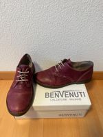 Scarpe BENVENUTI Stringate Donna - Vera Pelle Rosso Bordeaux