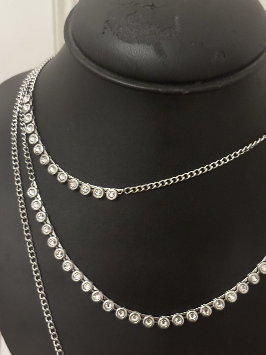 Ketten: Magnifique collier Swatch multi-rangs strass  – Neu (gemäss Beschreibung) aus Genève von ati_tj8f 4