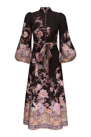 Elegant Linen Blend Midi Dress