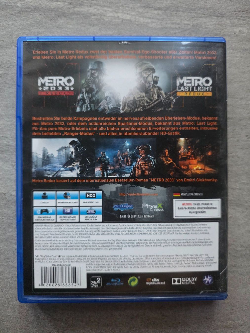 Sony Giochi: PS4 Game Metro Redux – Usato da Münchenbuchsee venduto da RipiRip 2