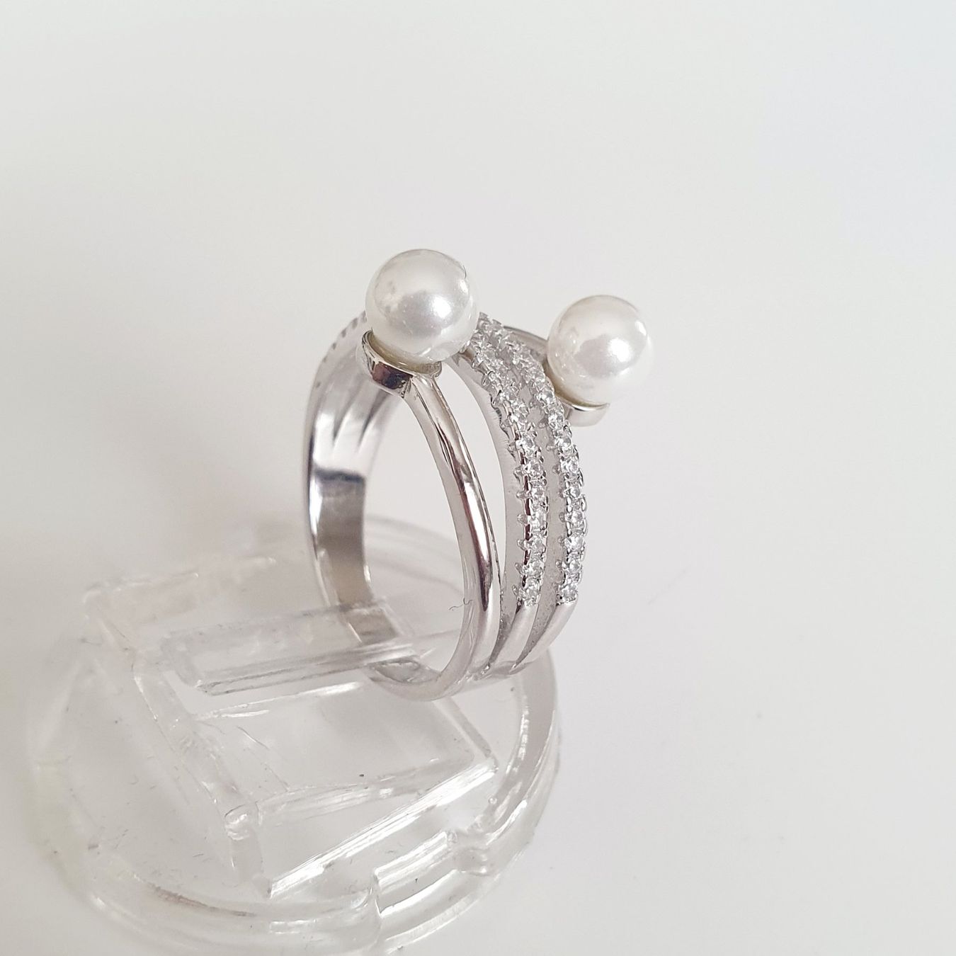 Ringe: Elegante Silberring 925  mit  Perlen, 16,4 mm Neu – Neu (gemäss Beschreibung) aus Kreuzlingen von Wunderkiste123 7