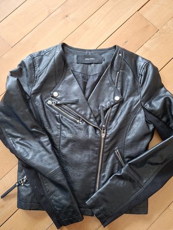 Vero Moda Kunstederjacke, Schwarz, Gr. S, 